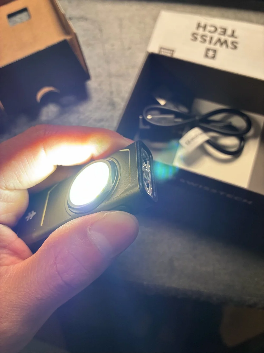 Swiss Tech Klipplight Rechargeable Clip Light - Olive Green new